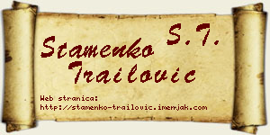Stamenko Trailović vizit kartica